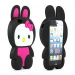 Wholesale iPhone 5 5S 3D Hello Bunny (Black)